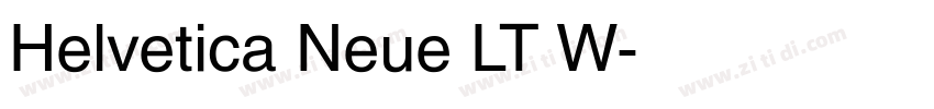 Helvetica Neue LT W字体转换